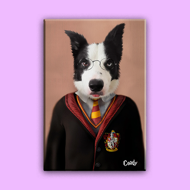 Harry Potter Gryffindor Custom Pet Portrait – Personalized Magical Pet Art